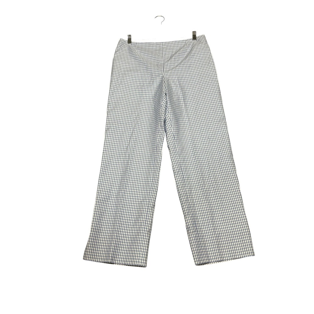Brooks Brothers Blue Gingham Womens Pants - Size 6 (MSRP: $188) Small Flaw